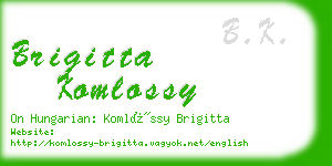 brigitta komlossy business card